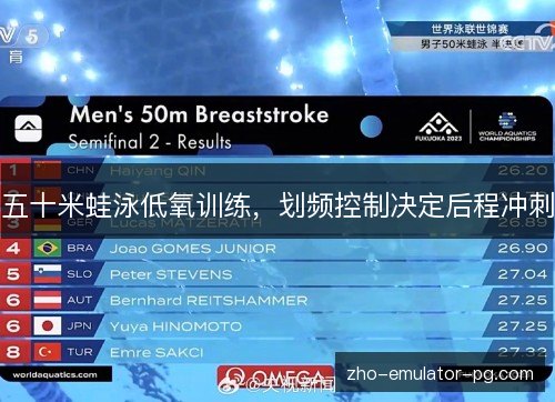 五十米蛙泳低氧训练，划频控制决定后程冲刺
